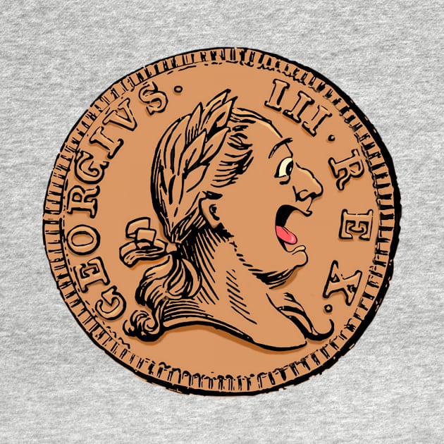 Laughing King George Coin by Retrology Graphics